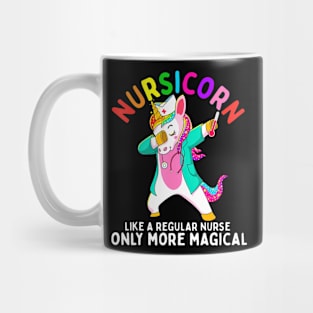 Unicorn Nurse Funny Nursicorn Rainbow Nursing RN Mug